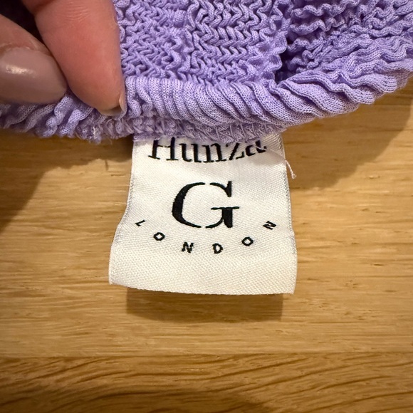 BRAND NEW Hunza G Lilac one size fits all women's one piece bathing suit - Picture 3 of 7